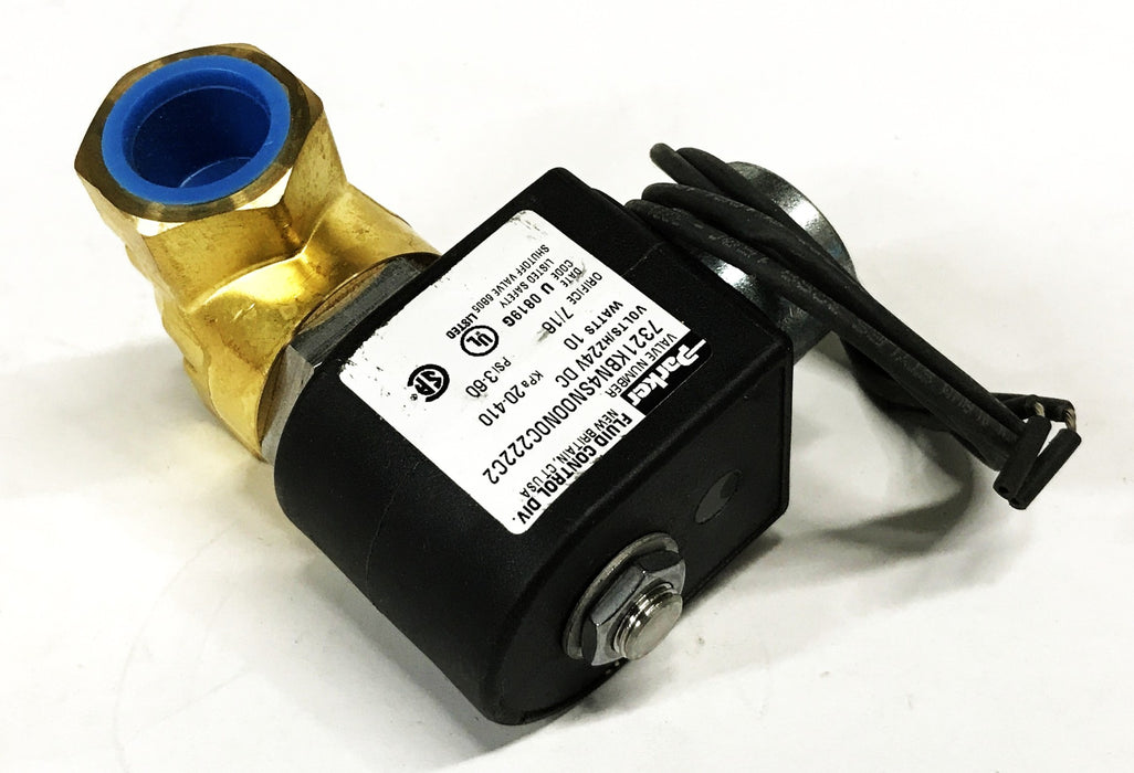Parker 1/2 inch 2-Way 24VDC NPT Solenoid Valve 7321KBN4SN00N0C222C2 NOS