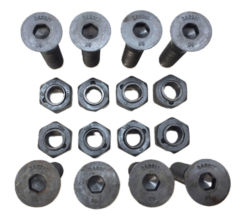 Bandit Chipper Blade Nut 900990127 and Bolt 900490053 Set (2pcs) [Lot of 8] NOS