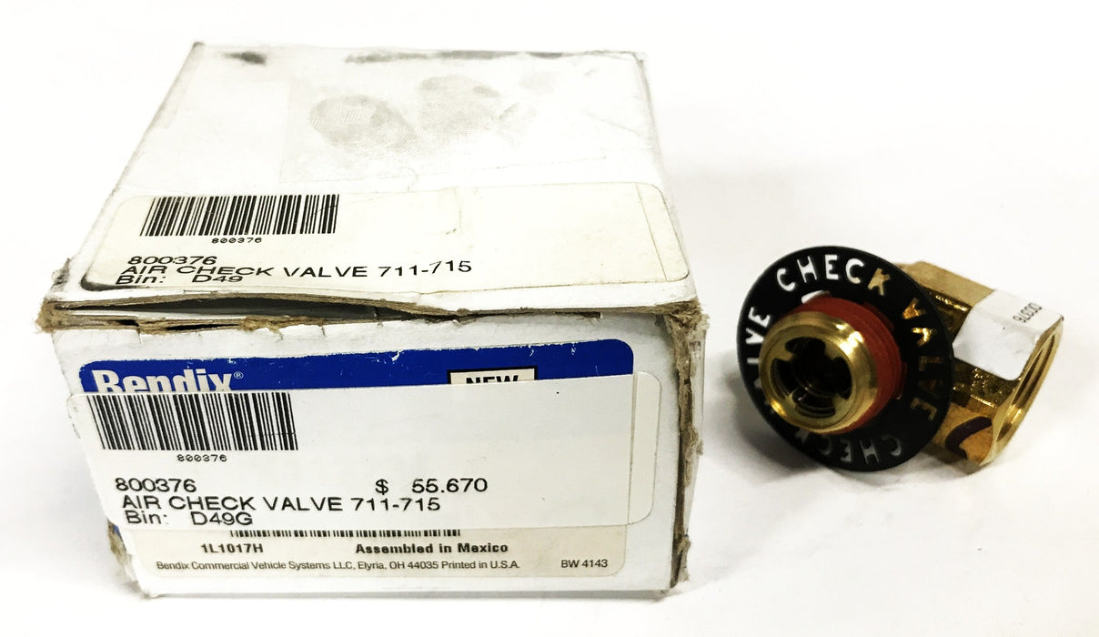Bendix Air Check Valve 800376 NOS
