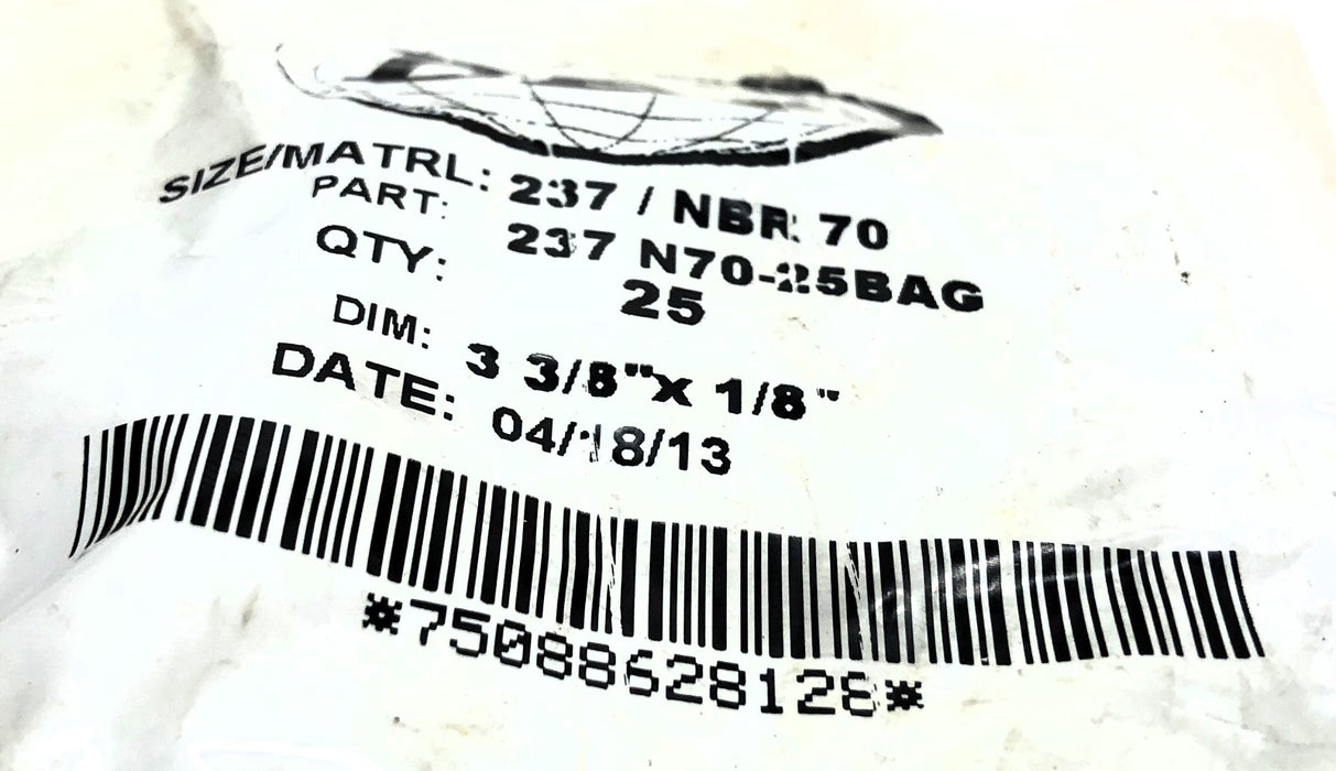 BDI 3-3/8" x 1/8" O-Ring 237 / NBR 70 [Lot of 46] NOS