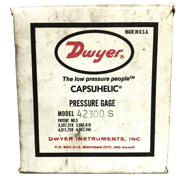 Dwyer Capsuhelic 0-300 Pressure Gage 42300S NOS