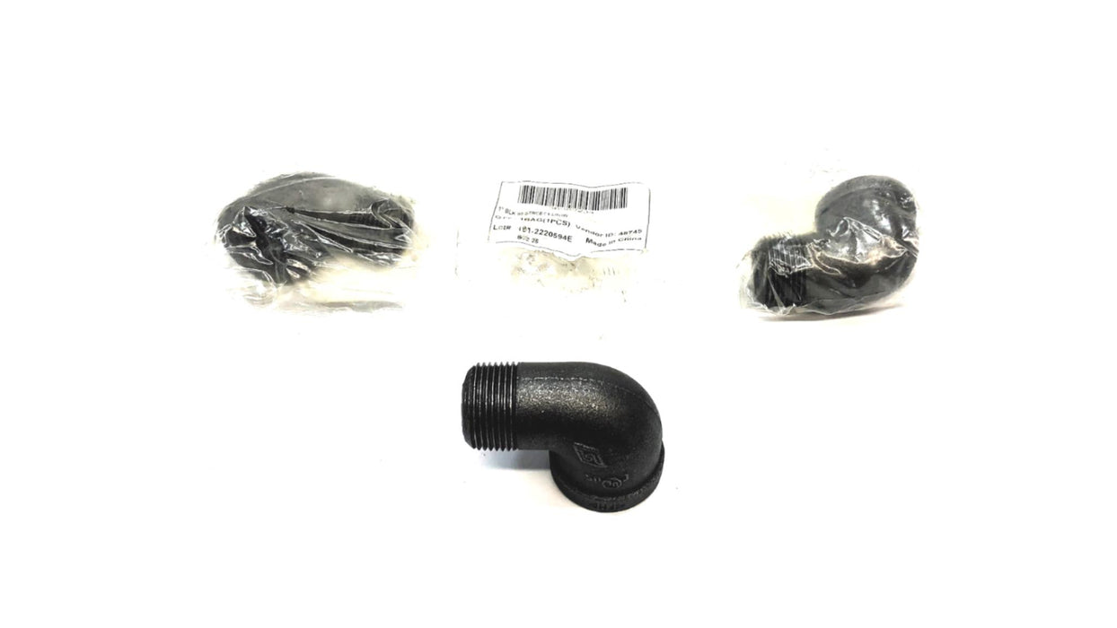 Unbranded  1" Black 90 Degree Street Elbow 36989234 [Lot of 3] NOS