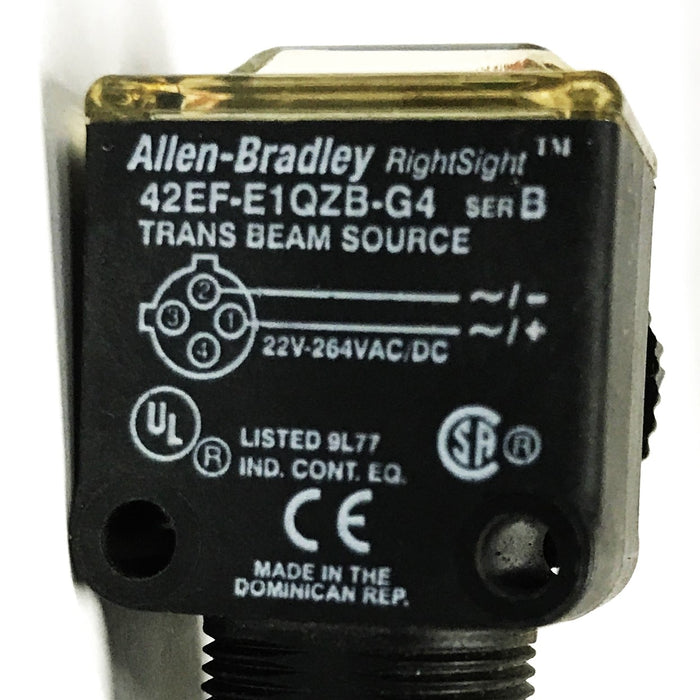 Allen Bradley Right Sight Trans Beam Source Sensor 42EF-E1QZB-G4 NOS
