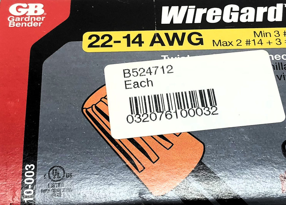 Gardner Bender 22-14 AWG Twist-On Wire Connector 10-003 [Lot of 269] NOS