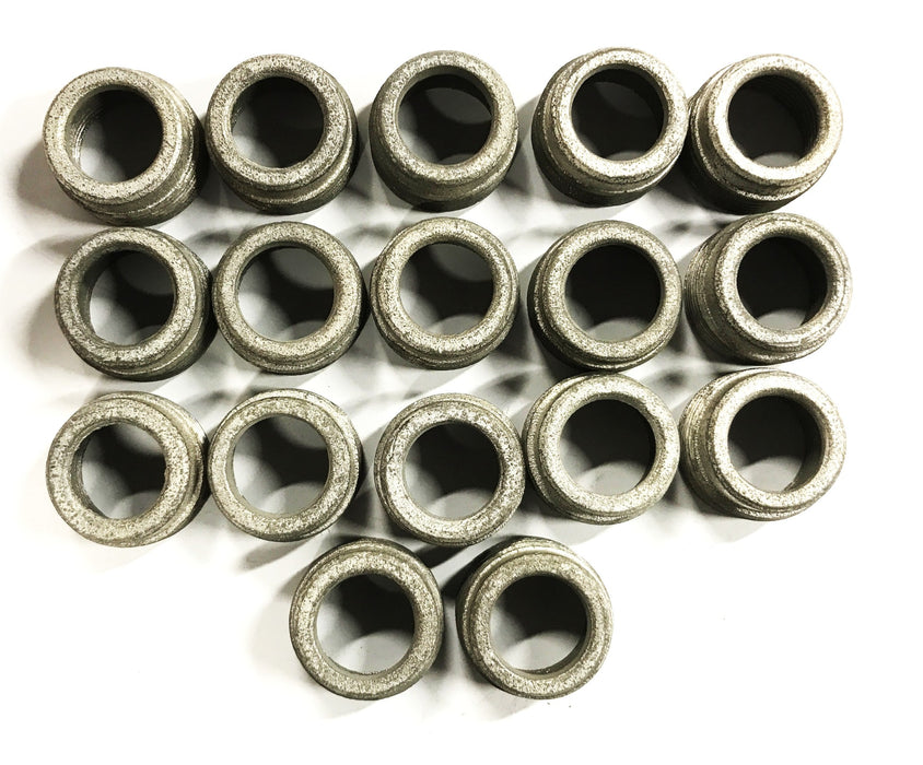 Unbranded Male-Female Threaded Mailable Iron Face Bushing [Lot of 17] NOS