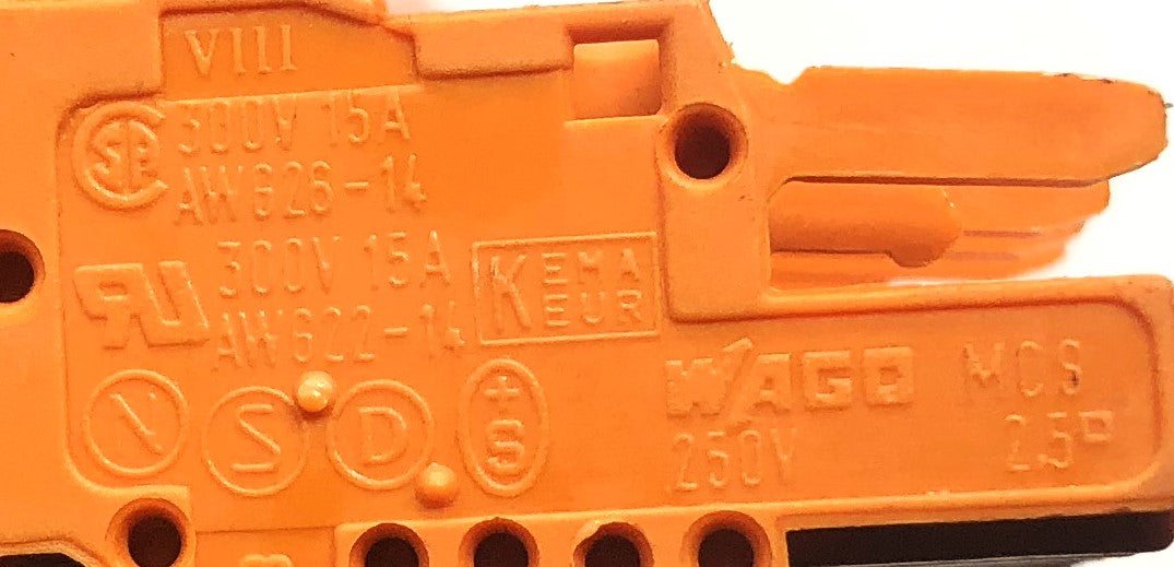 WAGO 6 Position 250V 2.5²mm Terminal Block Plug [Lot of 8] USED