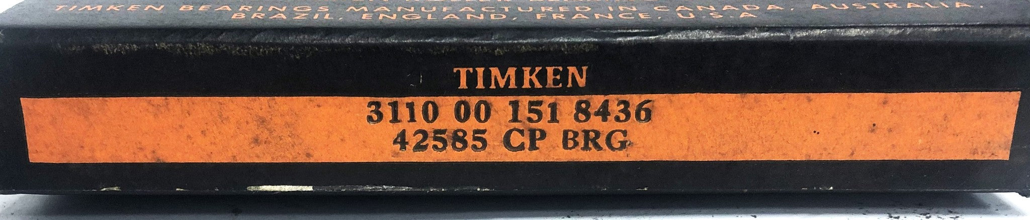 Timken Tapered Roller Bearing Cup 42585 NOS