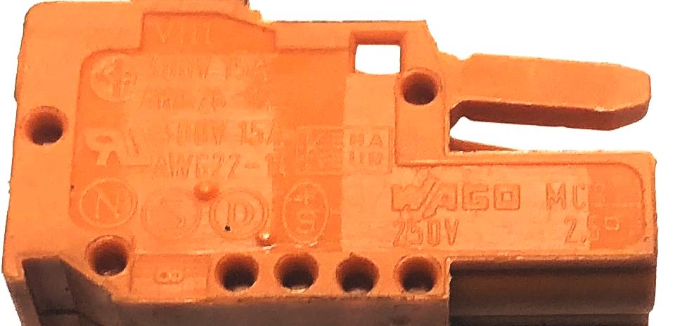 WAGO 9 Position 250V 2.5²mm Terminal Block Plug [Lot of 4] USED