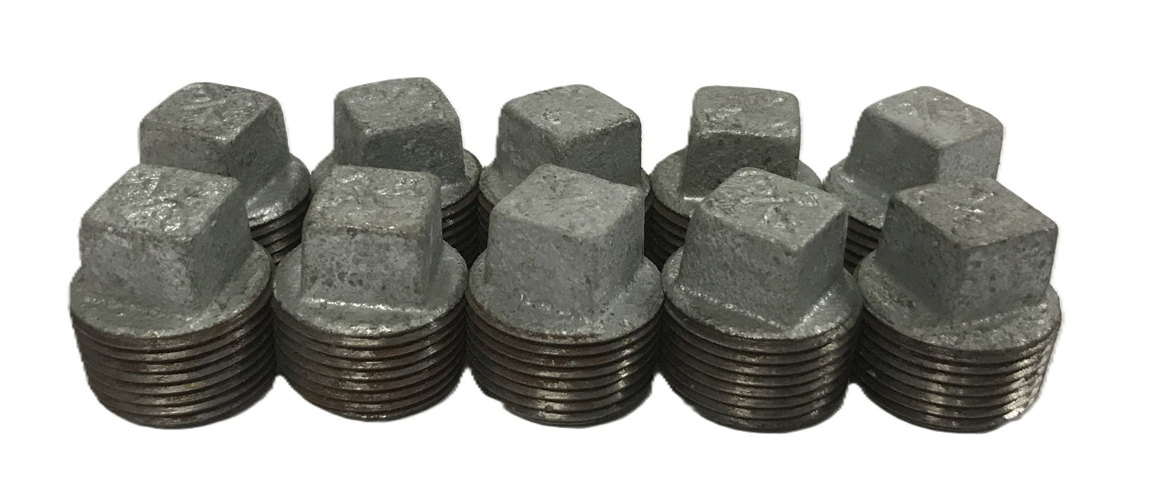 Unbranded 3/4 inch Malleable Iron Square End Pipe Cap [Lot of 10] NOS