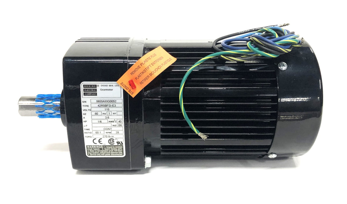 Bodine Electric Co 1156V 60:1 28RPM Gear Motor 42R5BFSI-E3 (0655AX) NOS