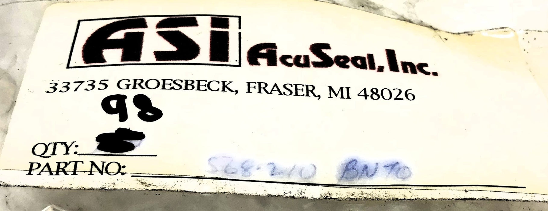 ASI O-Ring 3/4"ID X 1"OD X 1/8"CS 528-210 BN70 [Lot of 98] NOS