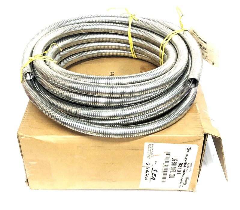Liquitite 40 Foot 3/4 Flexible Metal UG 340 Conduit Coil 93101 NOS