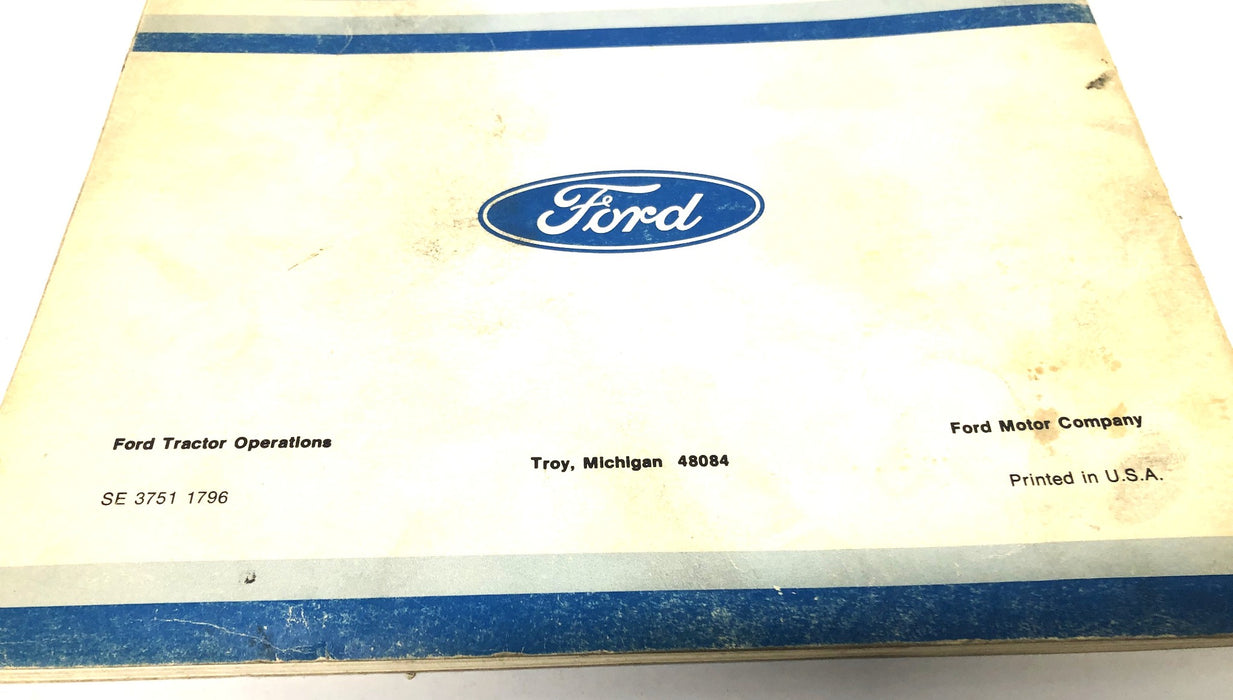 Ford 1500 Operator's Manual SE 3751 1796 USED