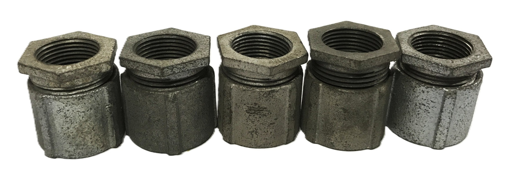 Gedney 1 inch Malleable Iron Three-Piece Rigid Conduit Coupling [Lot of 5] NOS