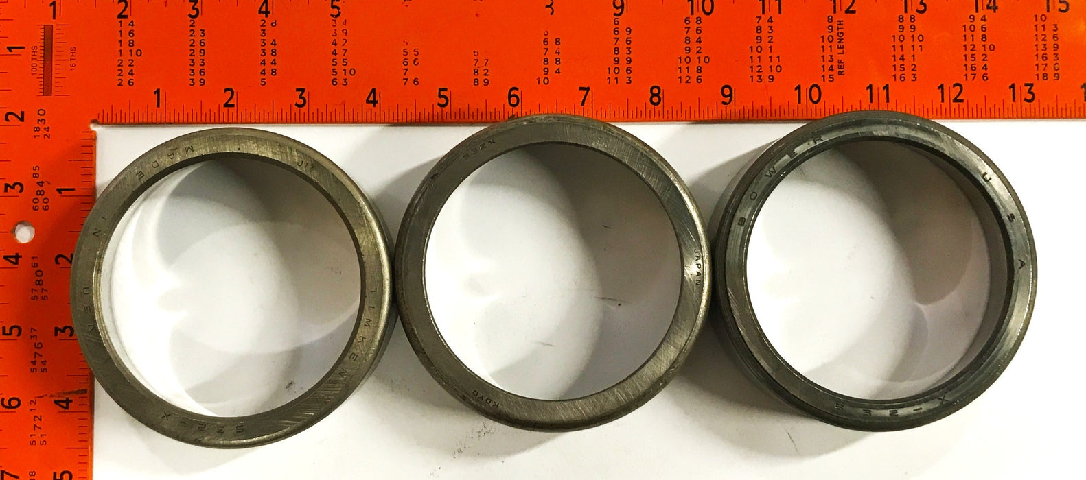 Mixed Brand (Timken/Koyo/Bower) Tapered Roller Bearing Cup 532-X [Lot of 3] NOS