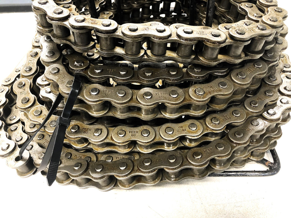 Peer Chain Approx 40 Ft. Roller Chain W/ 1" Pitch #80 (NOS)