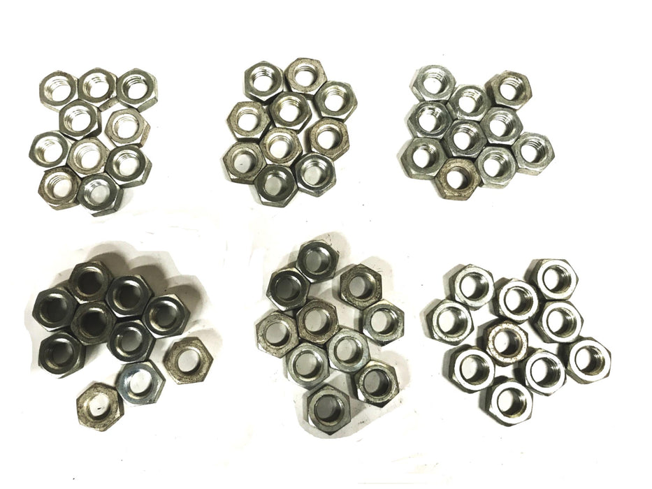 Unbranded 5/8-11 Steel Zinc Hex Jam Nuts Coarse Thread [Lot of 60] NOS