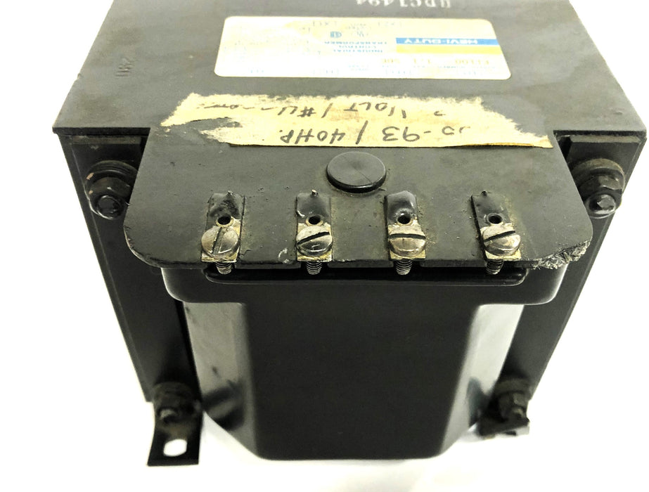 Hevi-Duty Type SBE 1.1 KVA Class 105 Industrial Control Transformer E1100 USED