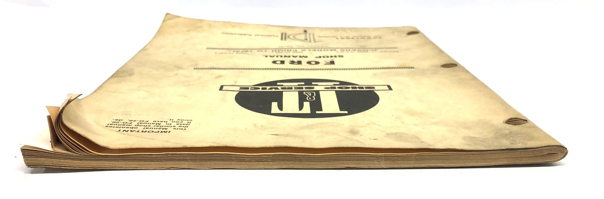 Ford Pre-1975 Shop Manual FO-31 USED