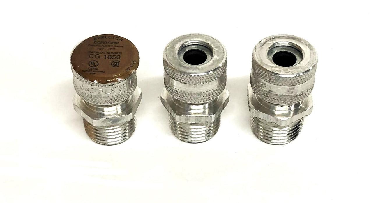 Appleton 1/2 Inch 0.187-0.312 Cord Grip CG-1850 [Lot of 3] NOS