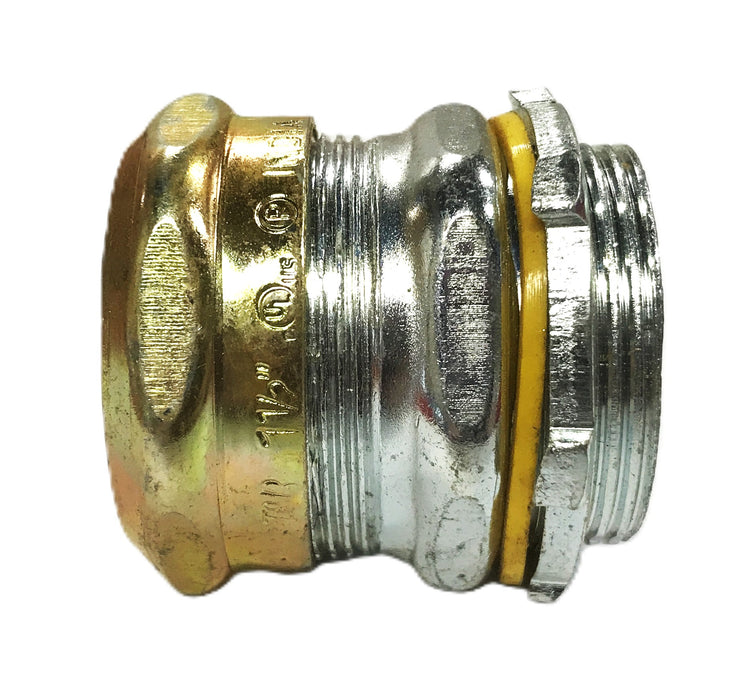 Thomas & Betts 1-1/2 inch EMT Conduit Steel Compression Fitting TC115A-RT NOS