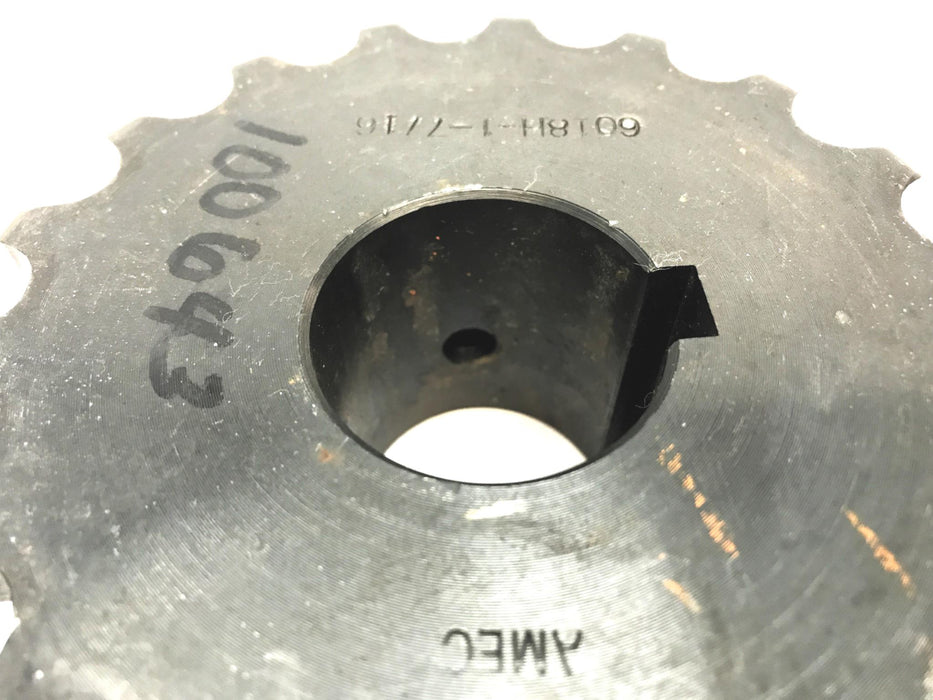 AMEC Roller Chain Sprocket W/ Keyway 6018H-1-7/16 NOS