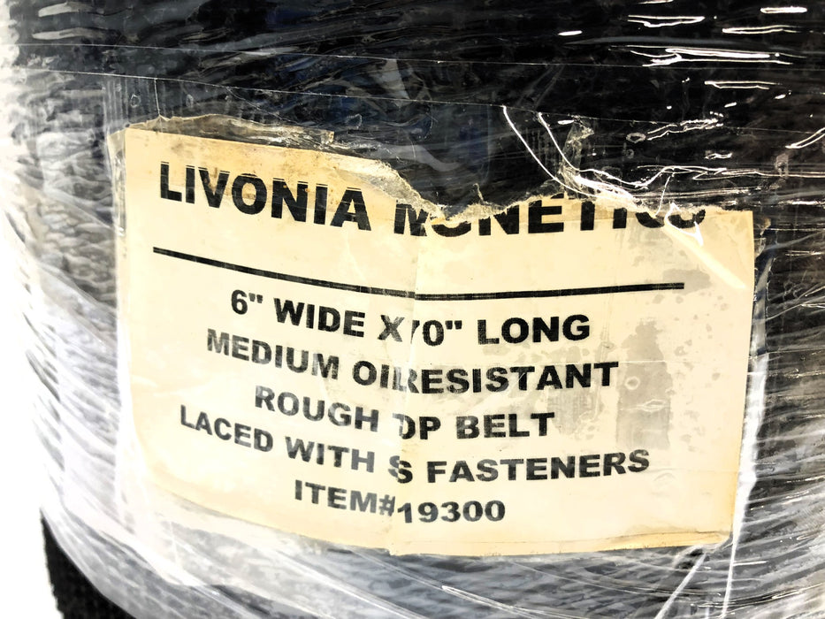 Livonia Magnetics 6" Wide x 370" Long Rough Top Conveyor Belt 19300 NOS