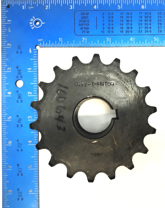 AMEC Roller Chain Sprocket W/ Keyway 6018H-1-7/16 NOS