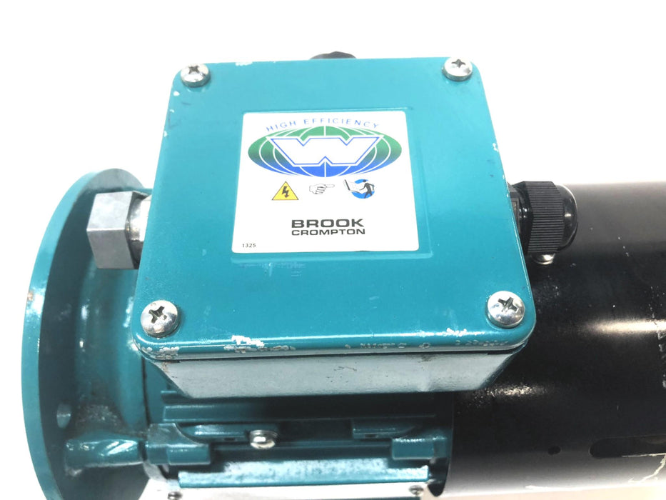 Brook Crompton 3440 RPM 3/4 HP General Purpose Motor BA2M.75V4D (BRK) USED