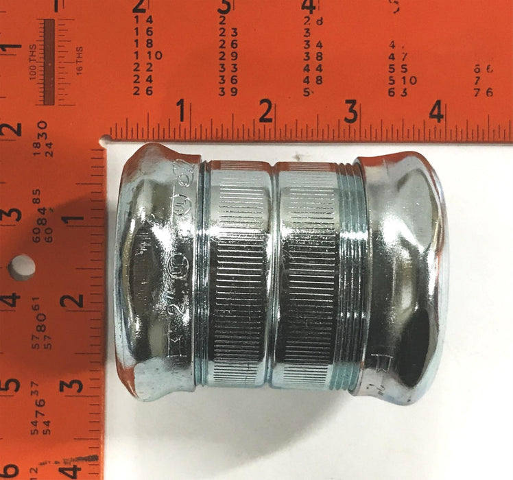 Unbranded 2 inch Steel Compression Fitting with 11/16 inch Thread [Lot of 3] NOS