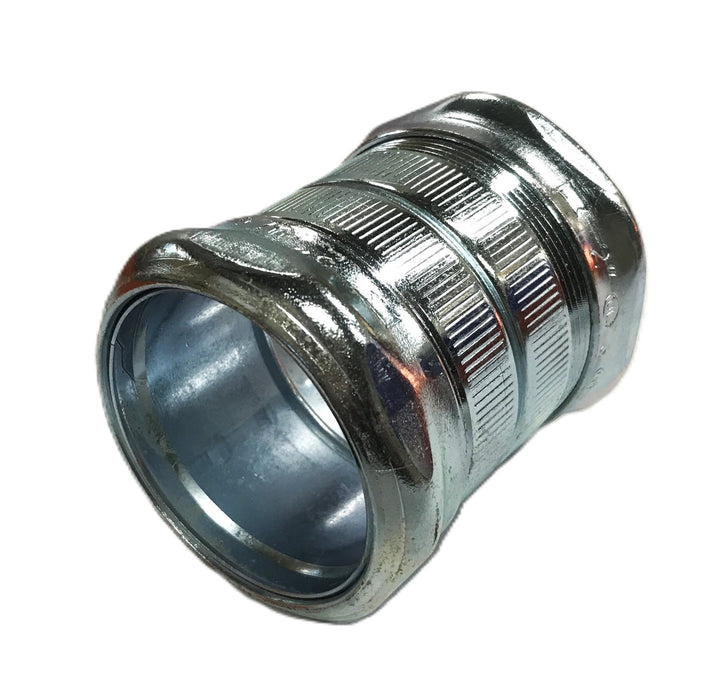 Unbranded 2 inch Steel Compression Fitting with 11/16 inch Thread [Lot of 3] NOS