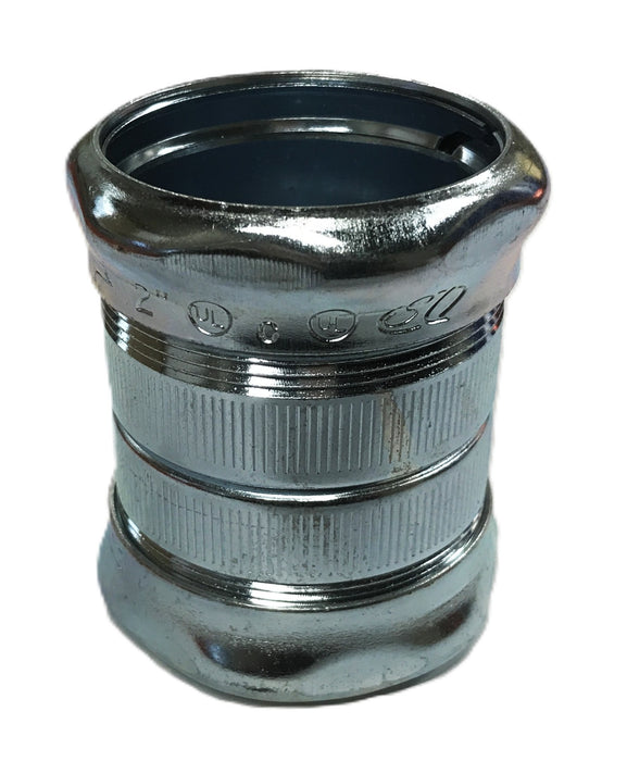 Unbranded 2 inch Steel Compression Fitting with 11/16 inch Thread [Lot of 3] NOS
