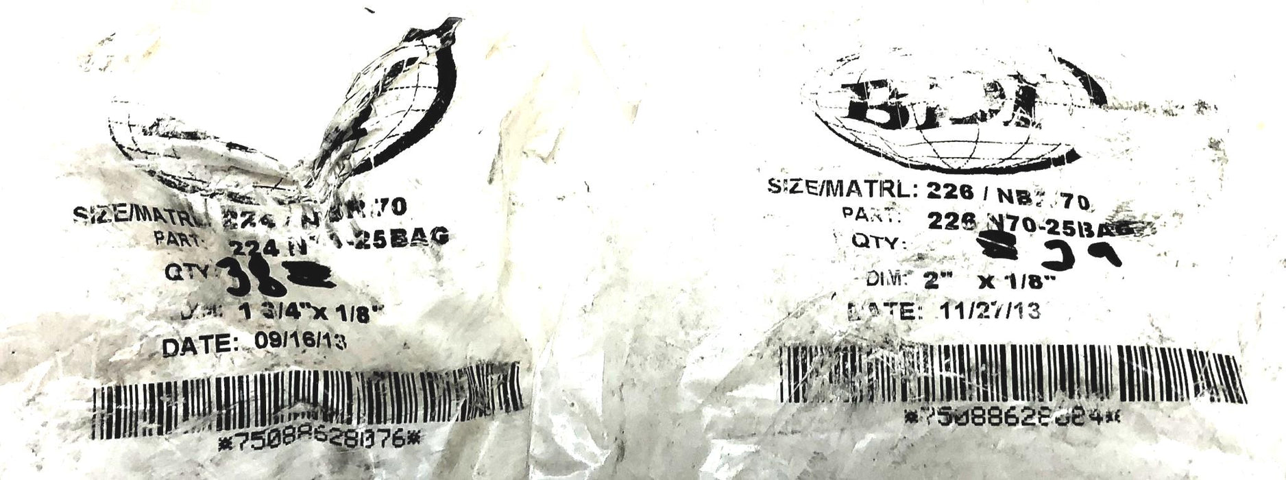 BDI O-Ring 224 NBR 70/226 NBR 70 [Lot of 67] NOS