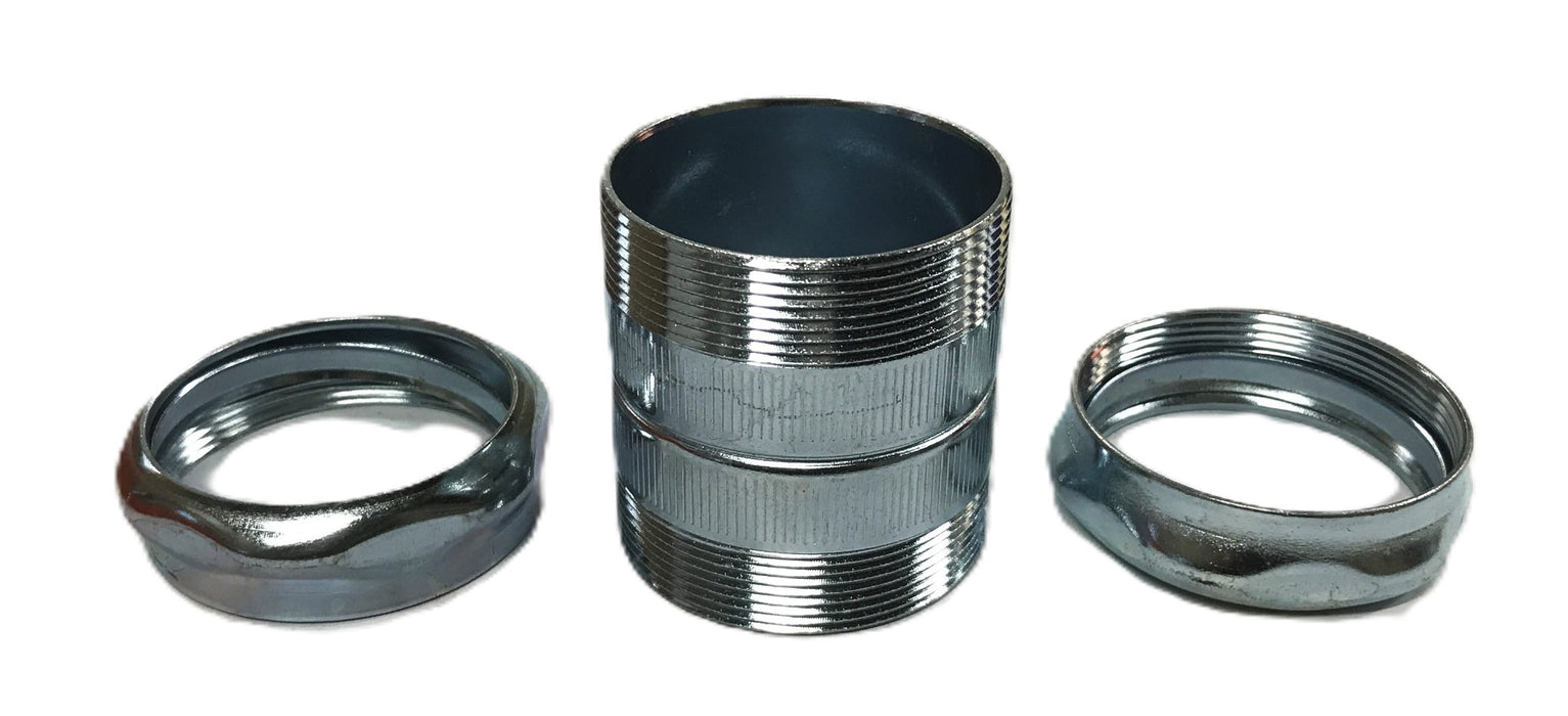 Unbranded 2 inch Steel Compression Fitting with 11/16 inch Thread [Lot of 3] NOS