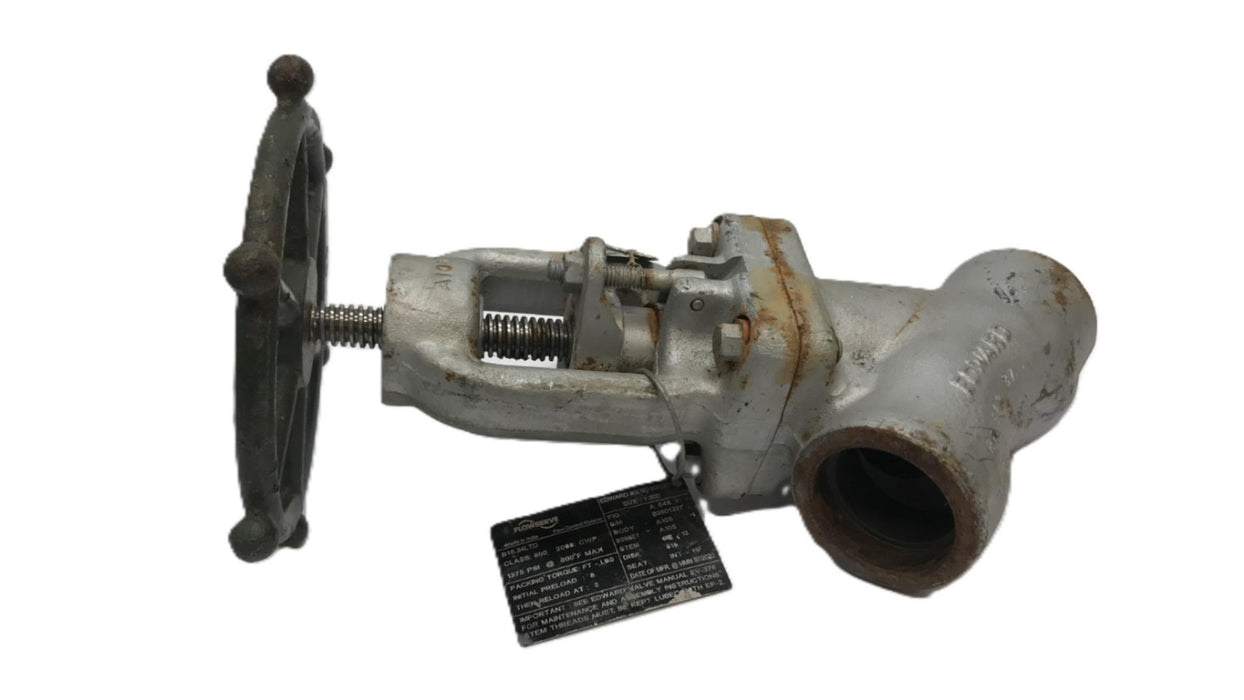 Flowserve / Edward 1-1/2" Globe Valve B16.34LTD USED