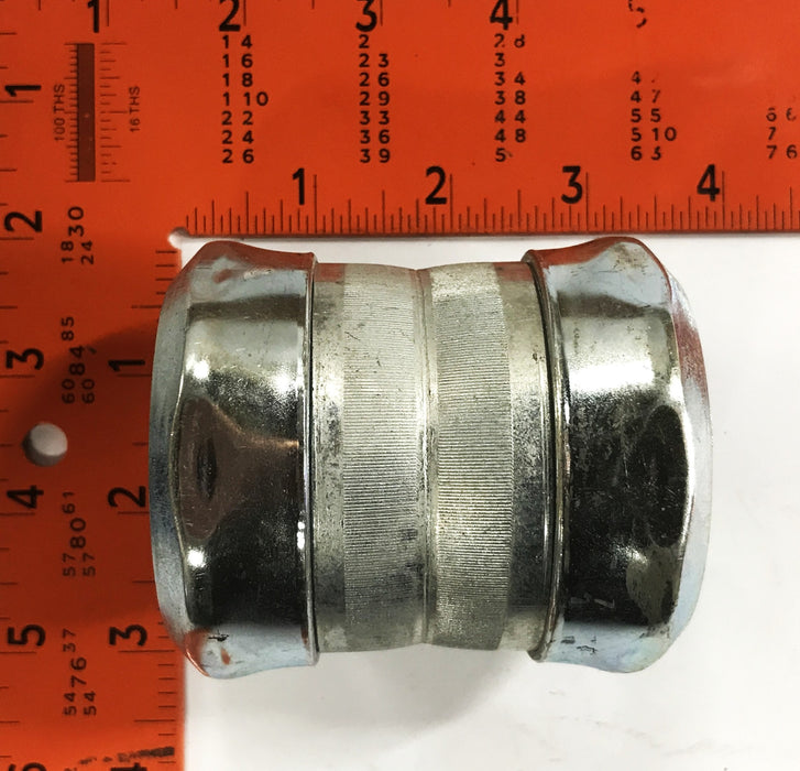 Unbranded 2 inch ID x 3-1/4 inch LG Steel Compression Coupling [Lot of 8] NOS
