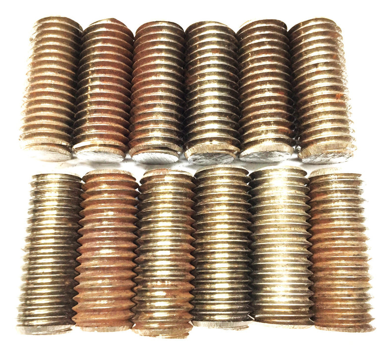 Unbranded 9/16" x 1-1/2" Steel Threaded Bolt [Lot of 12] NOS