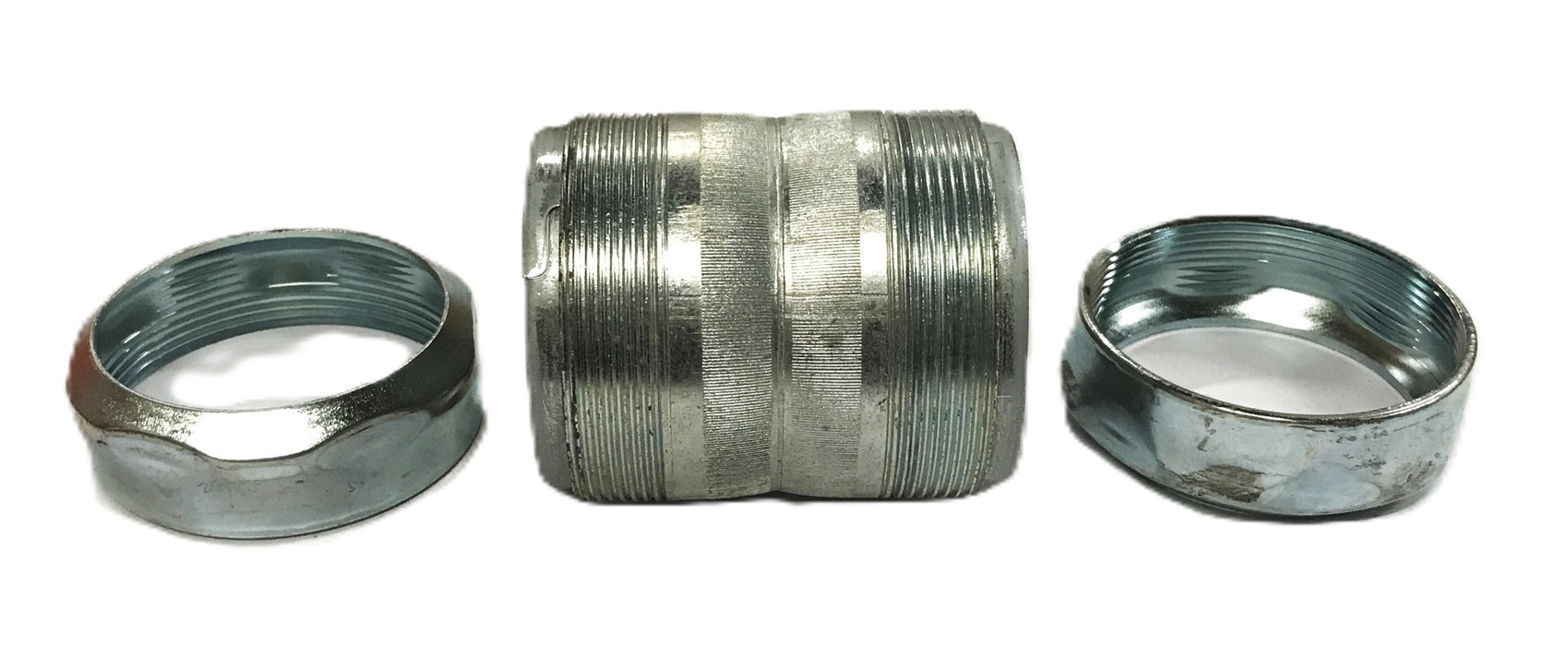 Unbranded 2 inch ID x 3-1/4 inch LG Steel Compression Coupling [Lot of 8] NOS