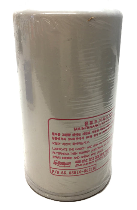 Doosan Oil Filter 65.05510-5021B NOS