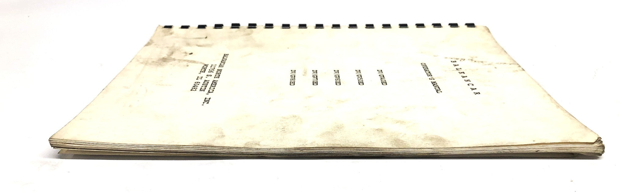 Balkancar Manual DV/GV40HD, DV/GV50HD, DV/GV60HD, DV/GV70HD, DV/GV80HD USED