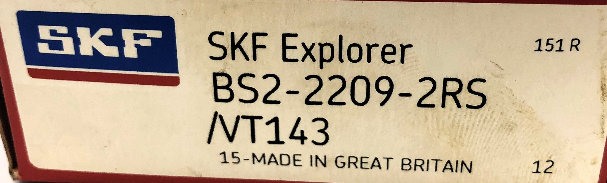 SKF Spherical Roller Bearing BS2-2209-2RS/VT143 (SR-BS2-2209-RS) NOS