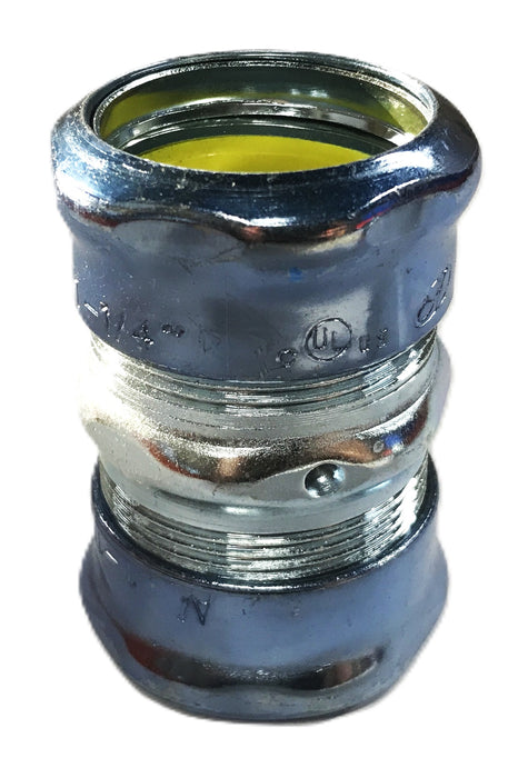 Unbranded 1-1/4 inch x 3 inch EMT Conduit Compression Fitting [Lot of 5] NOS