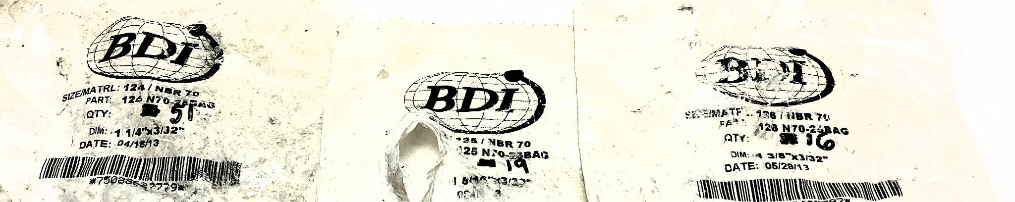 BDI O-Ring 124 NBR 70/125 NBR 70/126 NBR 70 [Lot of 86] NOS
