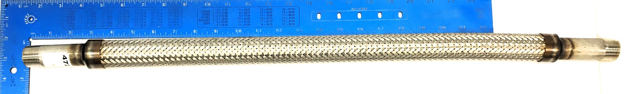 Unbranded 3/4" x 28" Stainless Steel Braided Hose NOS