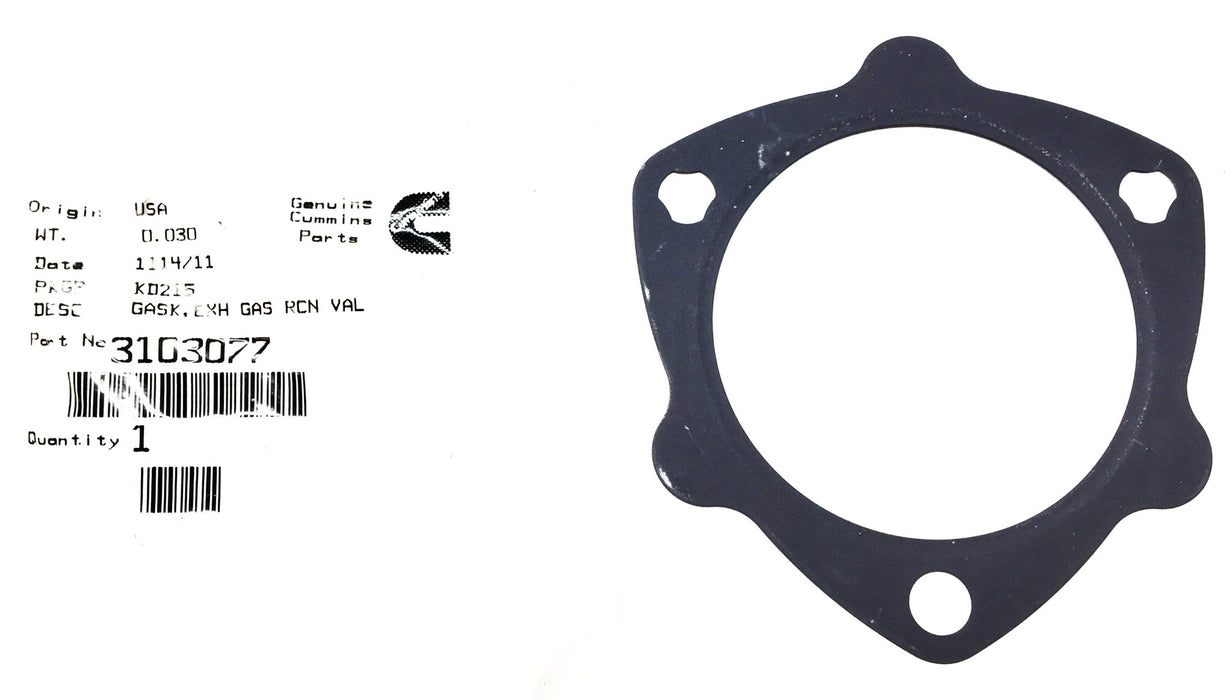Cummins Engine Exhaust Gas Recirculation EGR Gasket 3103077 NOS