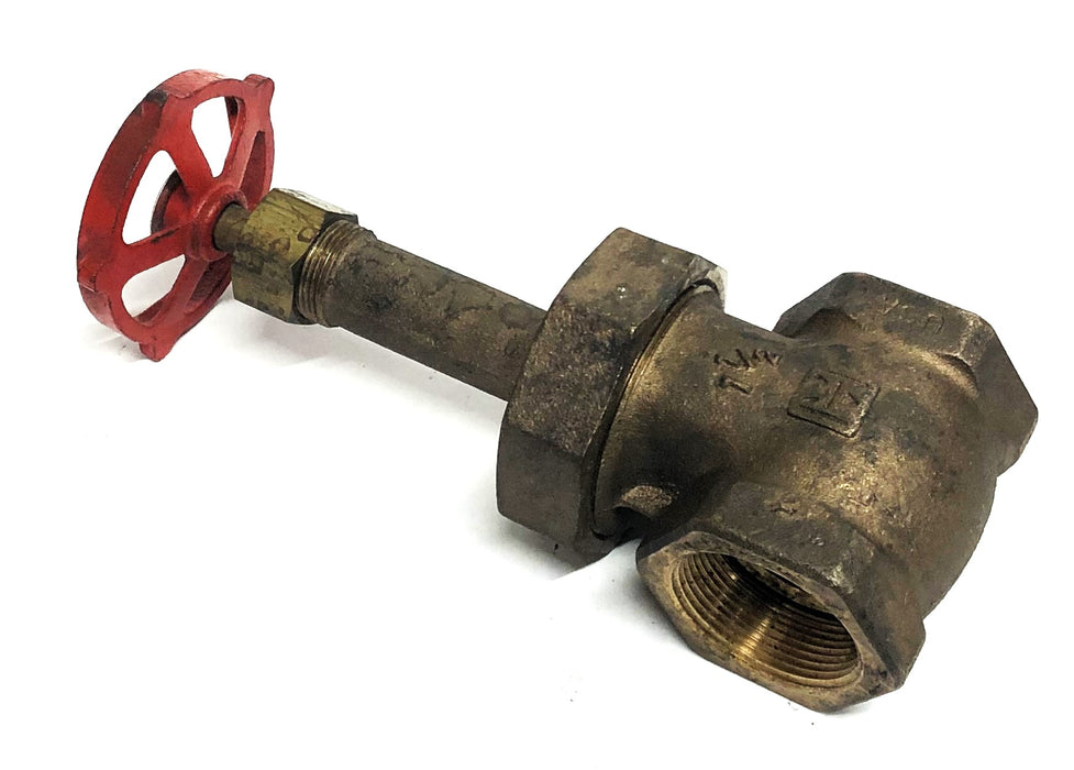 Milwaukee Valve Inc Brass 1-1/2 Inch 150SWP 300WO Gate Valve 1151-1161 NOS
