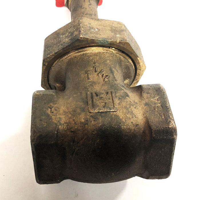 Milwaukee Valve Inc Brass 1-1/2 Inch 150SWP 300WO Gate Valve 1151-1161 NOS