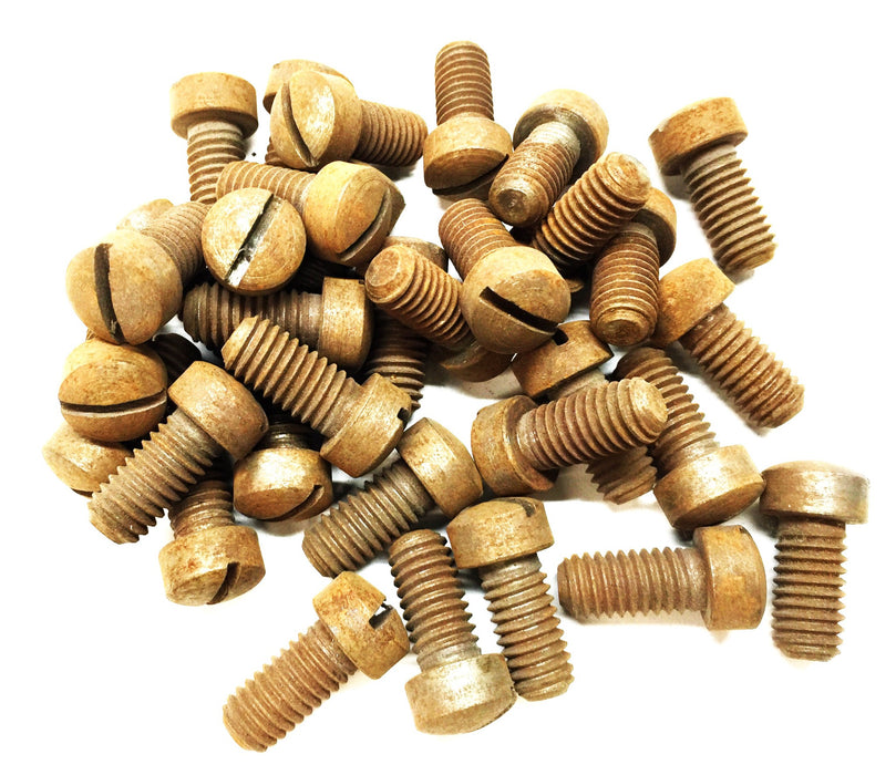 Unbranded 3/8"-13 x 3/4" Steel Slotted Round Head Screw [Lot of 33] NOS