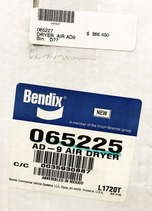 Bendix Air Dryer Assembly (Incomplete) AD-9 065225 NOS