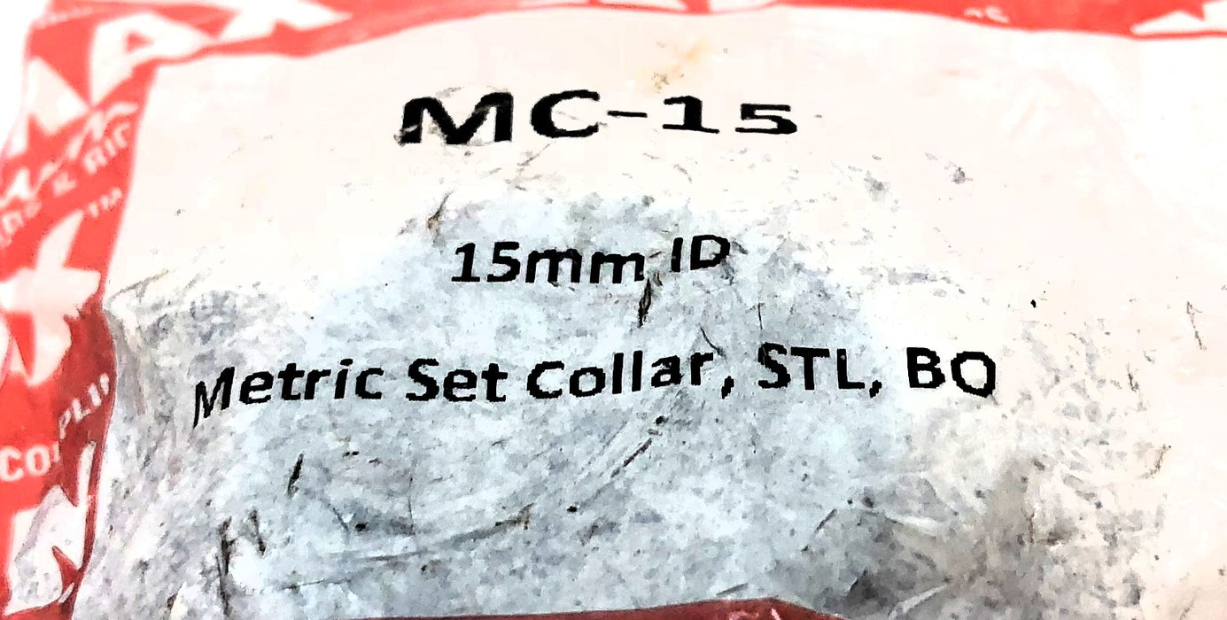 Climax 15mm I.D Metric Set Collar MC-15 [Lot of 2] NOS